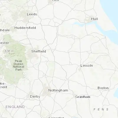 Map showing location of Retford (53.322130, -0.943150)