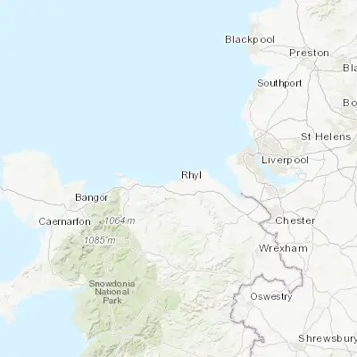 Map showing location of Rhyl (53.319290, -3.492280)