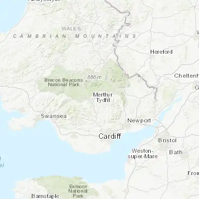 Map showing location of Rhymney (51.759980, -3.285530)