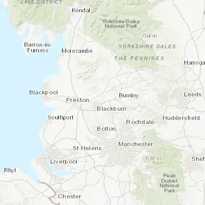 Map showing location of Rishton (53.768060, -2.414440)