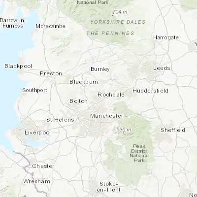 Map showing location of Rochdale (53.617660, -2.155200)