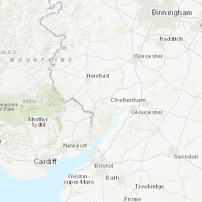 Map showing location of Ross on Wye (51.916670, -2.566670)