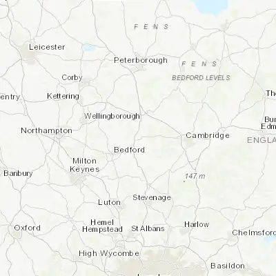 Map showing location of Saint Neots (52.216670, -0.266670)