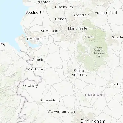 Map showing location of Sandbach (53.145150, -2.362510)