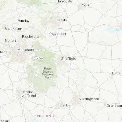 Map showing location of Sheffield (53.382970, -1.465900)