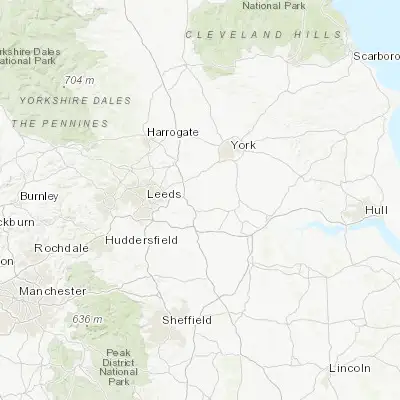 Map showing location of Sherburn in Elmet (53.795190, -1.246600)