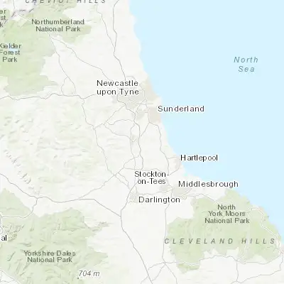 Map showing location of Sherburn (54.776060, -1.504740)