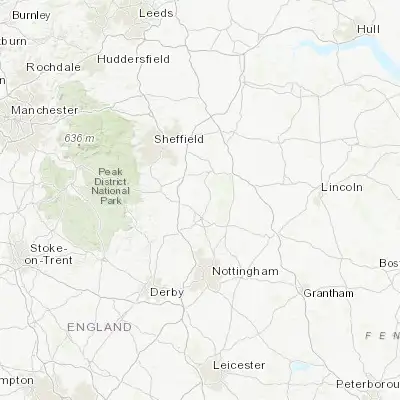 Map showing location of Shirebrook (53.203330, -1.213360)
