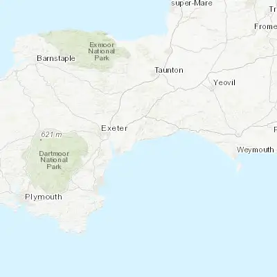 Map showing location of Sidmouth (50.690940, -3.239700)