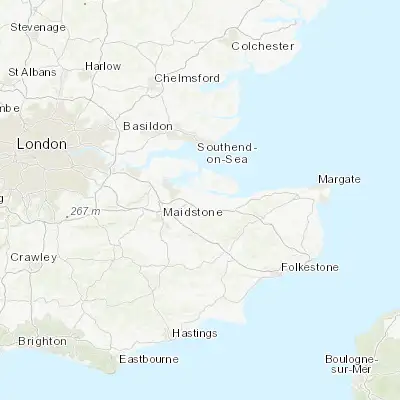 Map showing location of Sittingbourne (51.341280, 0.732820)