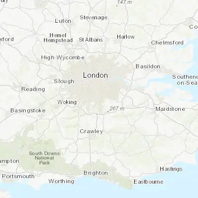 Map showing location of South Croydon (51.362170, -0.094210)