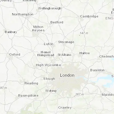 Map showing location of St Albans (51.750000, -0.333330)