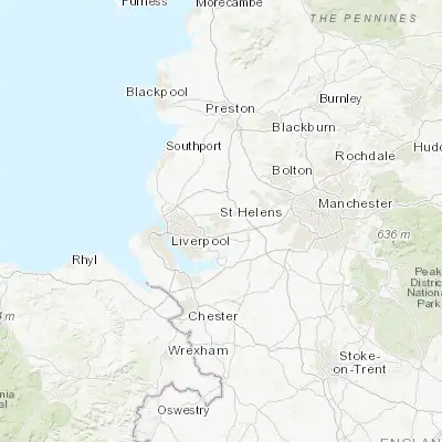 Map showing location of St Helens (53.450000, -2.733330)