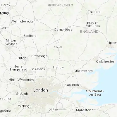 Map showing location of Stansted Mountfitchet (51.900000, 0.200000)