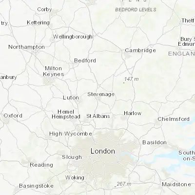 Map showing location of Stevenage (51.902240, -0.202560)