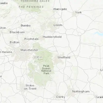 Map showing location of Stocksbridge (53.482490, -1.593730)