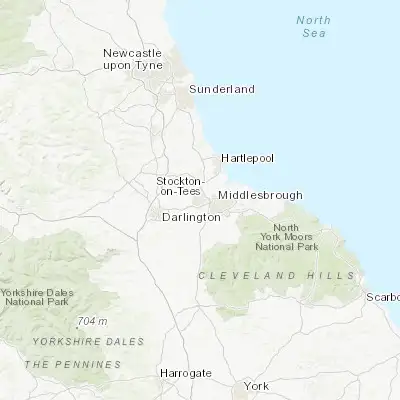 Map showing location of Stockton-on-Tees (54.568480, -1.318700)