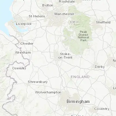 Map showing location of Stoke-on-Trent (53.004150, -2.185380)