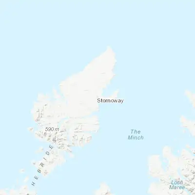 Map showing location of Stornoway (58.209250, -6.386490)