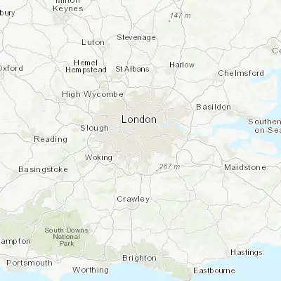 Map showing location of Streatham (51.428970, -0.131840)