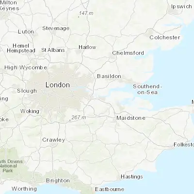 Map showing location of Swanscombe (51.447130, 0.310280)
