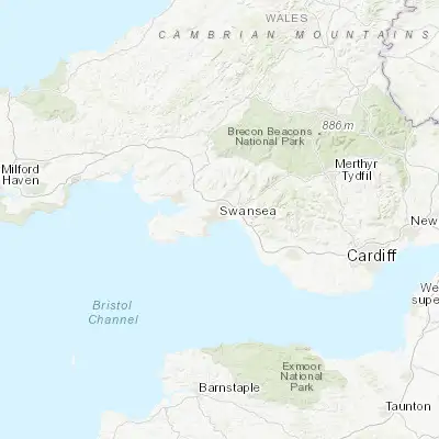 Map showing location of Swansea (51.620790, -3.943230)