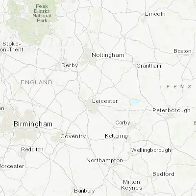 Map showing location of Syston (52.683330, -1.066670)