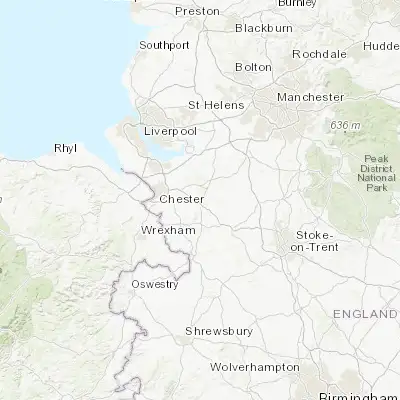 Map showing location of Tarporley (53.159180, -2.668670)