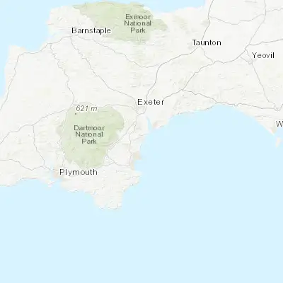 Map showing location of Teignmouth (50.545810, -3.496710)