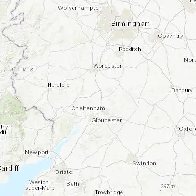 Map showing location of Tewkesbury (51.992440, -2.160100)