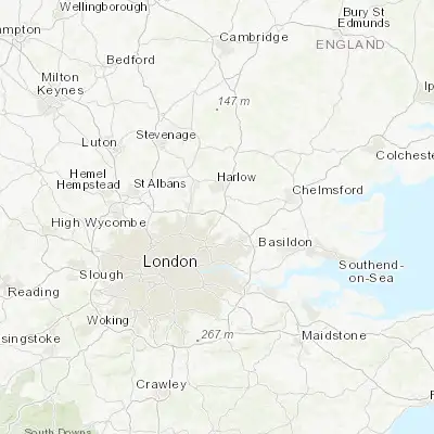 Map showing location of Theydon Bois (51.674260, 0.097810)