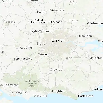 Map showing location of Tolworth (51.380440, -0.281410)