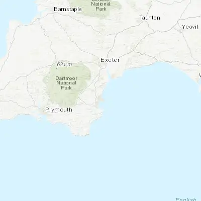 Map showing location of Torquay (50.461980, -3.525220)