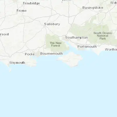 Map showing location of Totland (50.684660, -1.536880)