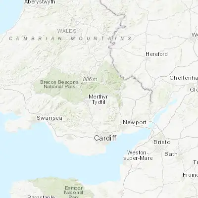 Map showing location of Tredegar (51.772510, -3.246790)