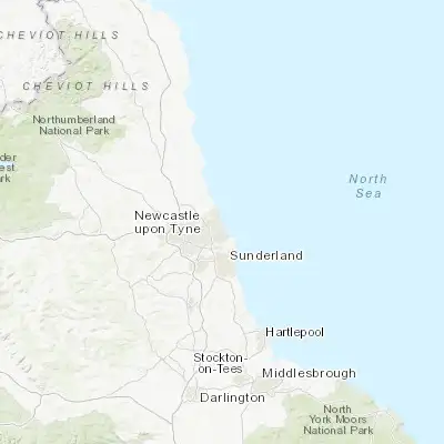 Map showing location of Tynemouth (55.017880, -1.425590)
