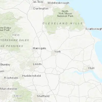 Map showing location of Upper Poppleton (53.979070, -1.152040)