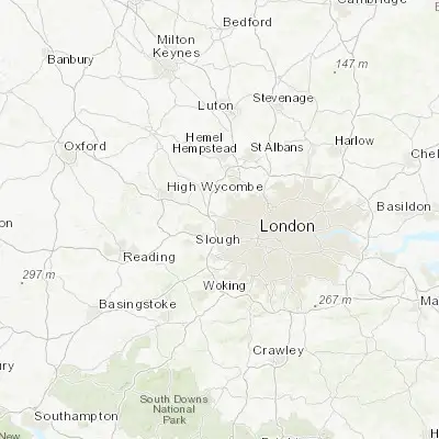 Map showing location of Uxbridge (51.548900, -0.482110)