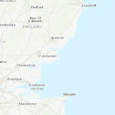 Map showing location of Walton-on-the-Naze (51.848190, 1.267380)