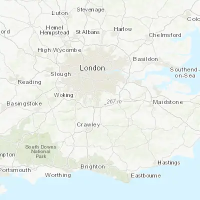 Map showing location of Warlingham (51.309530, -0.057940)