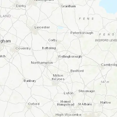 Map showing location of Wellingborough (52.302730, -0.694460)