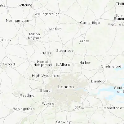 Map showing location of Welwyn Garden City (51.801740, -0.206910)