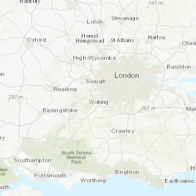 Map showing location of Weybridge (51.371780, -0.459750)