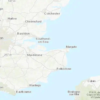 Map showing location of Whitstable (51.360700, 1.025700)