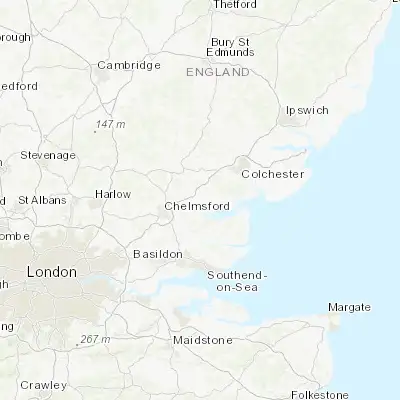 Map showing location of Wickham Bishops (51.778300, 0.668230)