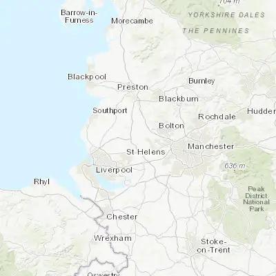 Map showing location of Wigan (53.542960, -2.637060)