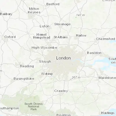 Map showing location of Willesden (51.533330, -0.233330)