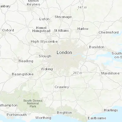Map showing location of Wimbledon Park (51.434950, -0.198800)