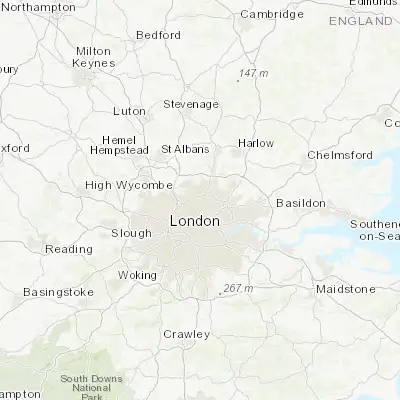 Map showing location of Wood Green (51.600000, -0.116670)