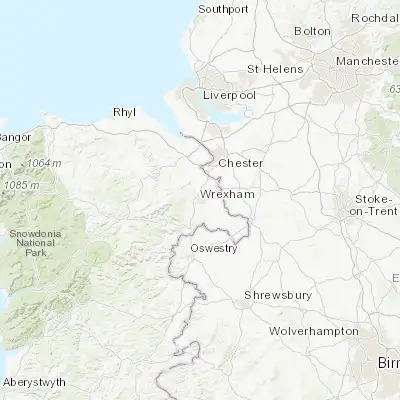 Map showing location of Wrexham (53.046640, -2.991320)